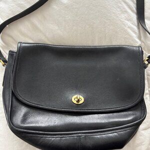 Vintage Black Coach City Bag